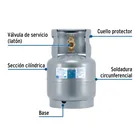 Cilindro portátil para gas LP, 2kg (4.5lb) FOSET 2
