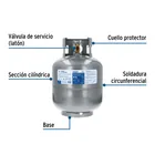Cilindro portátil para gas LP, 20lb (9kg) FOSET 2