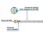 Manguera para gas, aluminio, 3/8' flare , 100 cm, FOSET 2