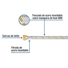Manguera para gas, acero inox, 3/8' flare, 100 cm, FOSET 2