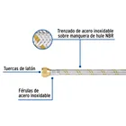 Manguera para gas, acero inox, 3/8' flare, 300 cm, FOSET 2