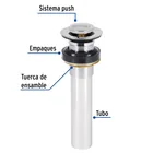 Contra para lavabo, sin rebosadero, sistema push, cromo 2