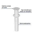 Contra de PP con rebosadero, para lavabo, FOSET 3