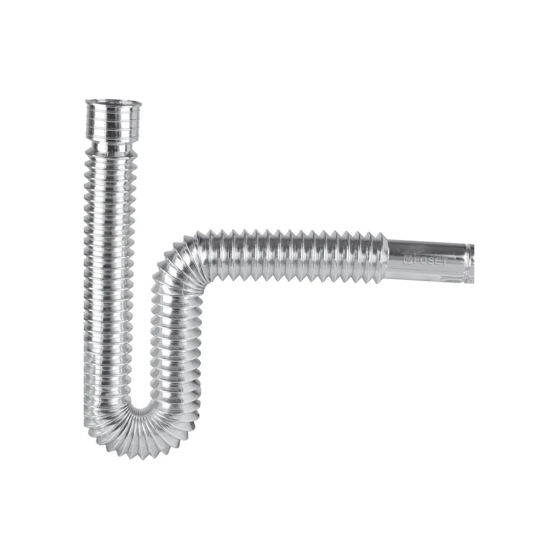 Céspol flexible de polietileno cromado, lavabo o fregadero