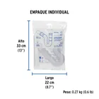 Céspol flexible de PVC, con extensión, para lavabo, FOSET 4
