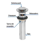 Contra para lavabo, con rebosadero, sistema push, cromo 2
