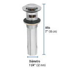Contra para lavabo, con rebosadero, sistema push, cromo 3