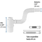 Céspol de bote de PP, para lavabo o fregadero, FOSET 2