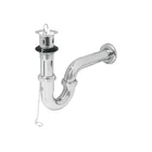 Céspol 1-1/4' c/contra, tapón y cadena, latón cromo,p/lavabo 1