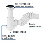Céspol de bote de polietileno con contra, para lavabo, FOSET 3