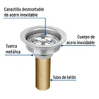 Contracanasta 3-1/2' inox, tubo latón, FOSET 2