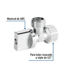 Llave angular 1/2', 1/4 de vuelta, roscable, BASIC 2