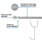 Manguera 'T' lavabo/fregadero, vinilo, 1/2'x1/2'x1/2', 55cm 2
