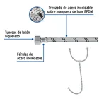 Manguera 'T' lavabo/fregadero,acero inox,1/2'x1/2'x1/2',55cm 2