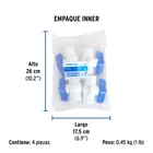 Válvula esfera de PVC 3/4' roscable, FOSET 3