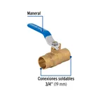 Válvula de esfera de latón, soldable 3/4', FOSET 2
