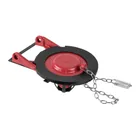 Sapo 3' para WC, silicona roja, cadena inoxidable, FOSET 2
