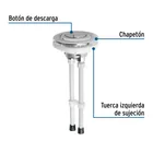 Botón superior universal para válvula dual de WC, FOSET 2