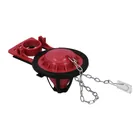 Sapo 2' para WC, silicona roja, cadena inoxidable, FOSET 2