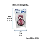 Sapo 2' para WC, silicona roja, cadena inoxidable, FOSET 6
