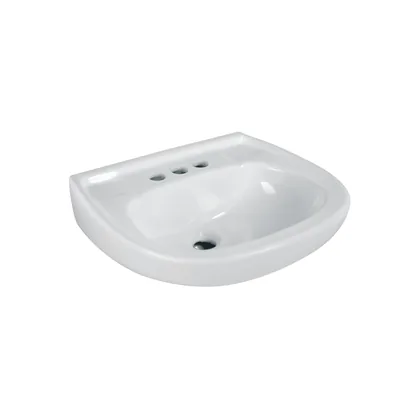 Lavabo de porcelana con rebosadero, blanco, FOSET