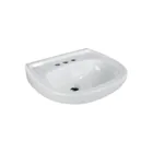 Lavabo de porcelana con rebosadero, blanco, FOSET 1