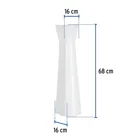 Pedestal de porcelana para lavabo, blanco, FOSET 2
