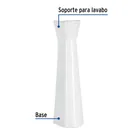 Pedestal de porcelana para lavabo, blanco, FOSET 3