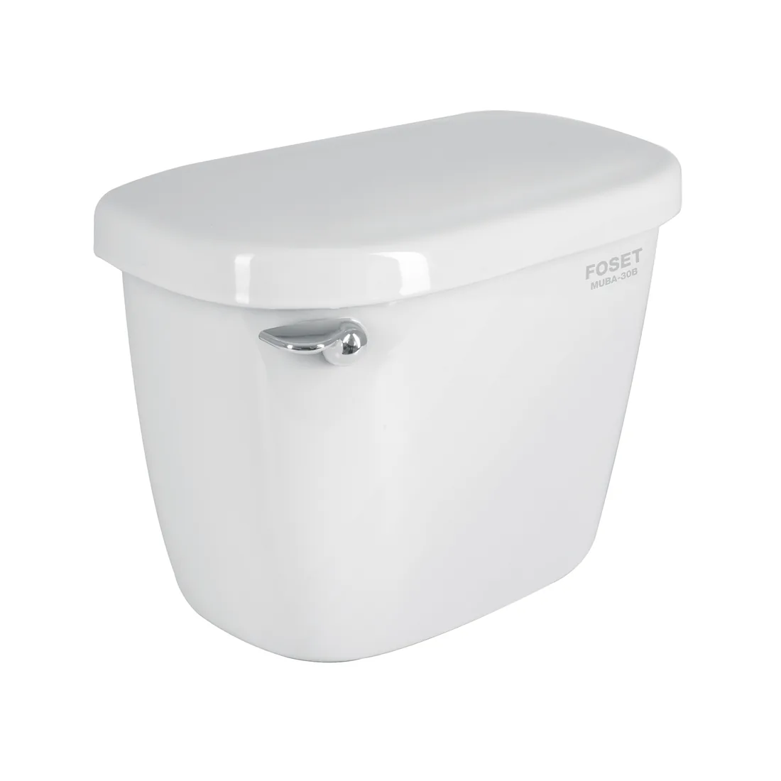 Tanque bajo de porcelana con accesorios, blanco, FOSET