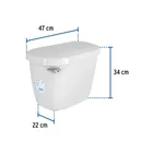 Tanque bajo de porcelana con accesorios, blanco, FOSET 2