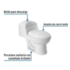 Sanitario one piece alargado de porcelana, blanco, FOSET 2