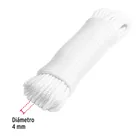 Piola de poliéster diamante de 4mmx15m blanca, madeja, FIERO 3