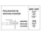 Mini soldadora inversora 130A, 127V, TRUPER EXPERT 3