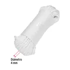 Piola de poliéster diamante de 4mmx30m blanca, madeja, FIERO 3