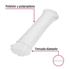 Piola de poliéster diamante de 6mmx30m blanca, madeja, FIERO 2