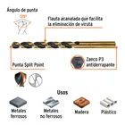 Broca HSS 19/64' Trugold para metal, TRUPER EXPERT 3