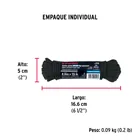 Piola de nylon paracord de 4mm x 15m negro, madeja, FIERO 5