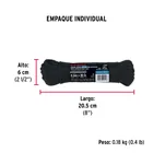 Piola de nylon paracord de 4mm x 30m negro, madeja, FIERO 5