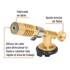 Soplete de latón, encendido manual, 1/4 de vuelta, TRUPER 2
