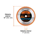 Disco sierra 10' para madera, 60 dientes centro 1', EXPERT 3