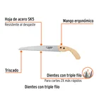 Serrucho de poda 13',hoja recta,7 DPP, mango madera, EXPERT 2