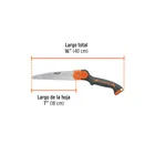 Serrucho plegable 7' hoja recta 11 DPP mango plástico,TRUPER 3