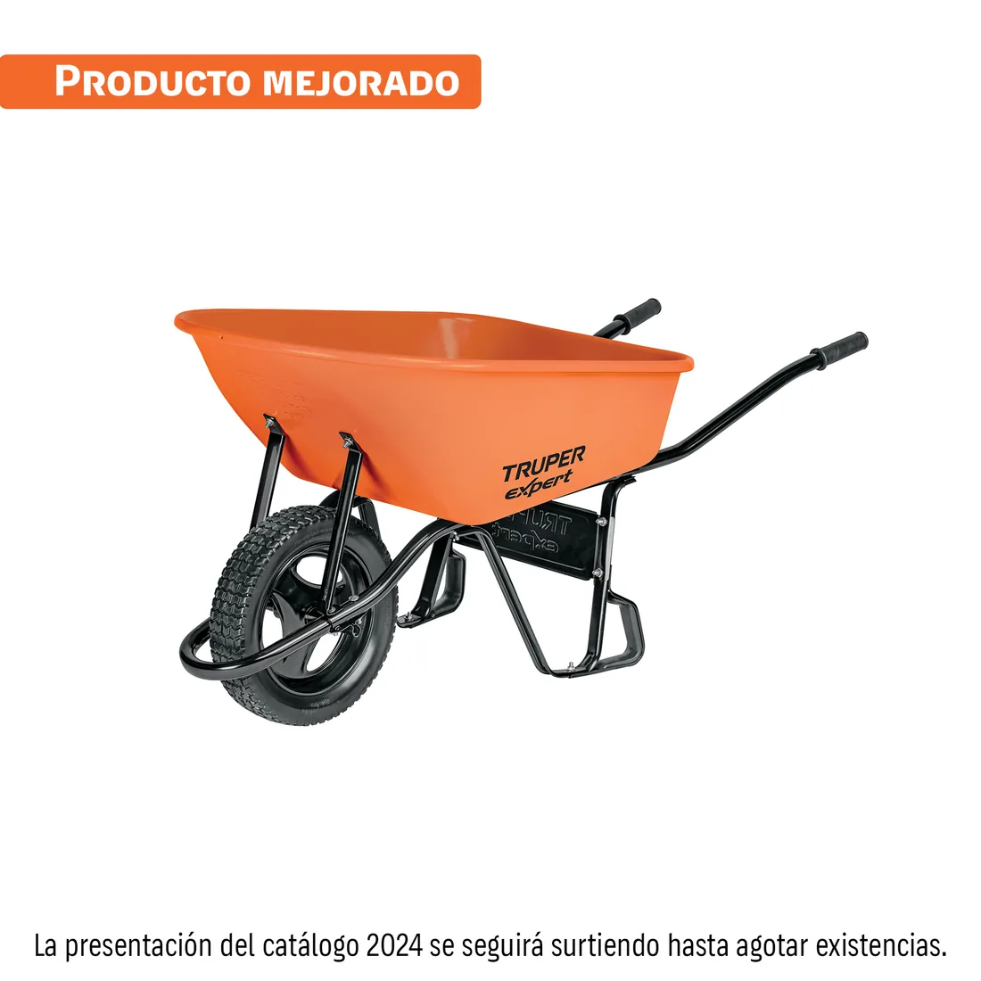 Carretilla 6ft3 Imponchable, bastidor tubular, TRUPER EXPERT
