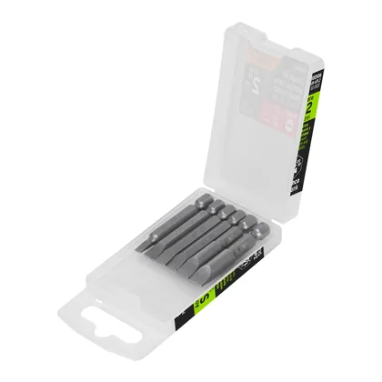 Estuche con 6 puntas planas combinadas largo 2', EXPERT