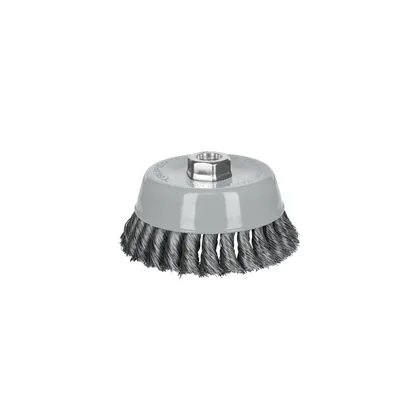 Carda copa 5' alambre trenzado fino, Multi-rosca, TRUPER