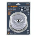 Carda copa 5' alambre trenzado fino, Multi-rosca, TRUPER 4