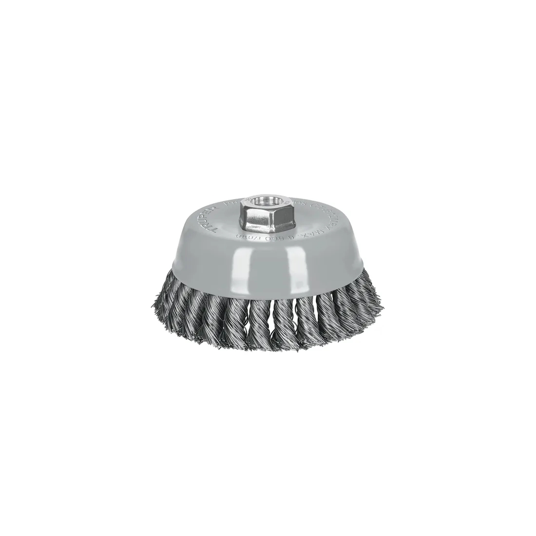 Carda copa 5' alambre trenzado grueso, Multi-rosca, TRUPER