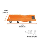 Cama de plástico 36' para mecánico, TRUPER 3
