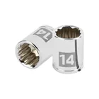 Dado de 14 mm, 12 puntas, cuadro 1/4', TRUPER 1