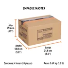 Dado de 3/8', 12 puntas, cuadro 1/4', TRUPER 7